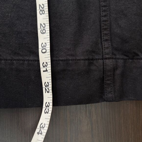 Mara Hoffman Denim Skirt Women 00 Nikita Jean Slit Pencil Midi Black Organic - Picture 8 of 8